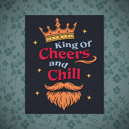 Poster Trendy Modern Colorous Funny King Cita Tipografia