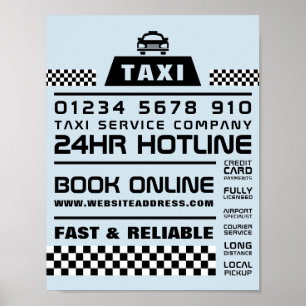 Poster Trendy & Modern, Taxi Cab Firme Advertising