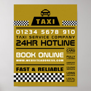Poster Trendy & Modern, Taxi Cab Firme Advertising