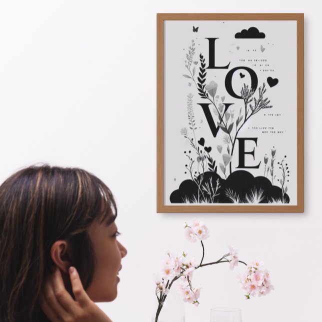 Poster Trendy Na moda Modern Monocromo Cotação Moderna Am (Criador carregado)