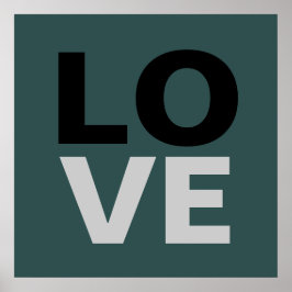 Poster Trendy Slate Cinza De Fundo Casamento De Amor