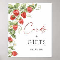 Trendy Watercolor Strawberry Bridal Cards Ofertas