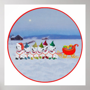 Póster Trenó de Natal