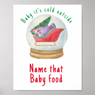 Poster Trenó de Papai Noel - Nomeie aquele alimento para 