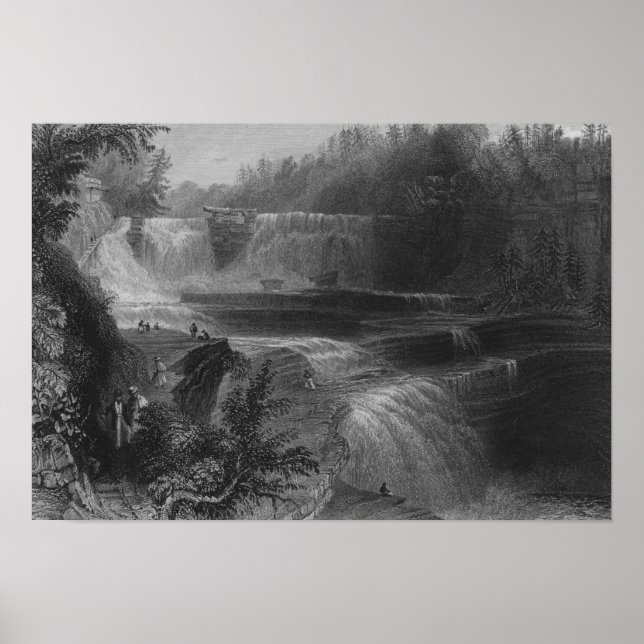 Poster Trenton High Falls, 1838 (Frente)