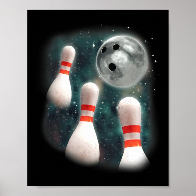 Poster Três Boliches da Lua 3 da Candlepin no Arco estran (Frente)