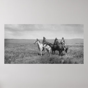 Poster Três Chefes Americanos nativos Piegan Blackfoot