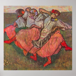 Póster Três dançarinos russos por Edgar Degas