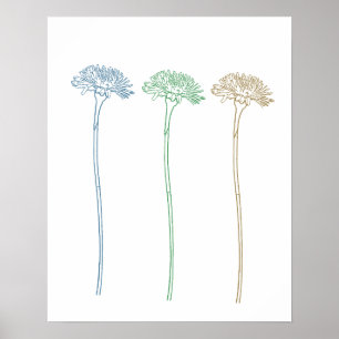Poster Três Dandelions