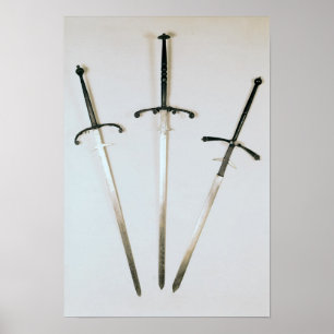 Poster Três espadas de duas mãos, 1570
