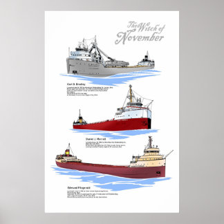 Poster Três famosos naufrágios pôster histórico
