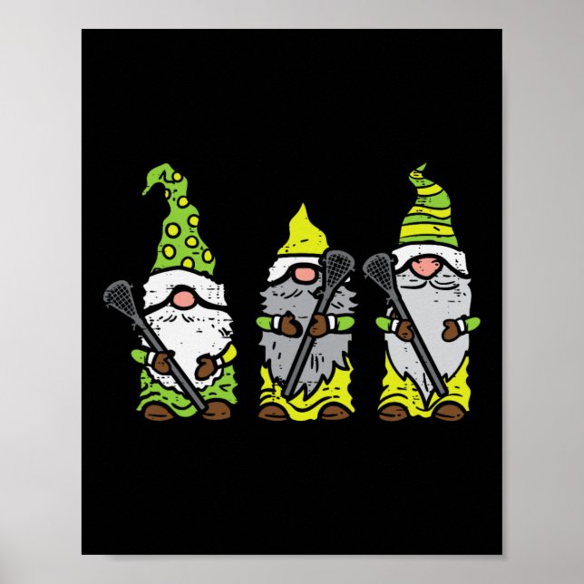 Poster Três Gnomos Nórdicos Lacrosse Tomte Lax Men (Frente)