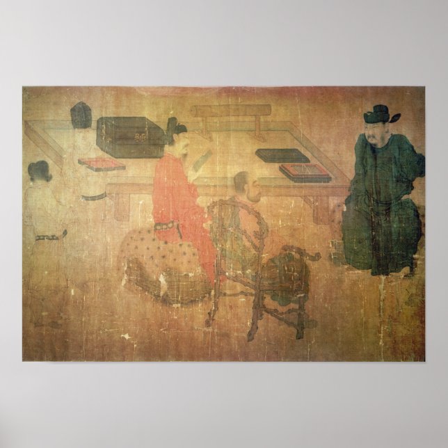 Poster Três Homens Bem Lidos de Lieou-Li T'ang (Frente)