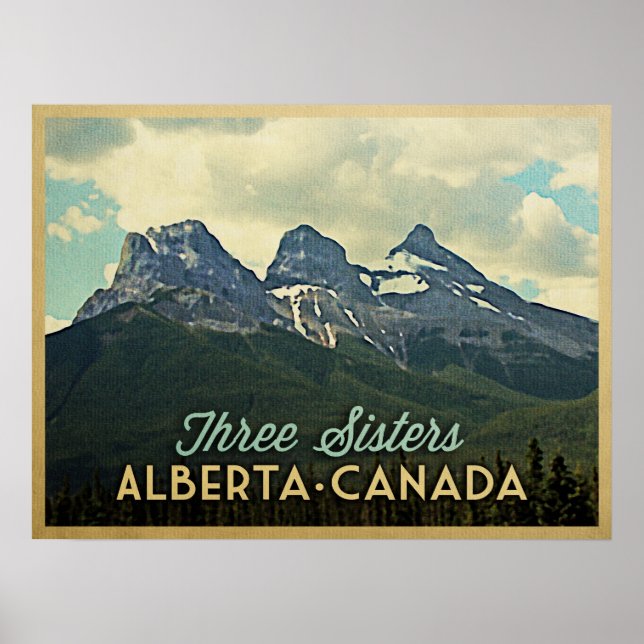 Póster Três Irmãs Alberta Canada (Frente)