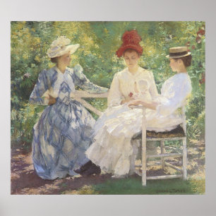 Póster Três irmãs, Edmund Charles Tarbell