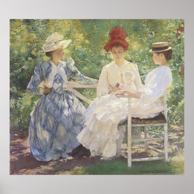 Póster Três Irmãs, Edmund Charles Tarbell (Frente)