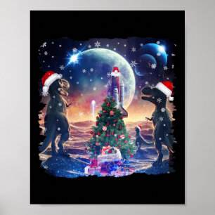 Poster Três Lua Rex 3 Dinos Howling Weird Maldito Cristo