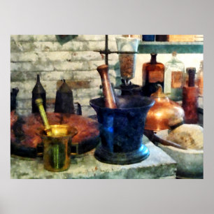 Póster Três Morteiros e Pestles