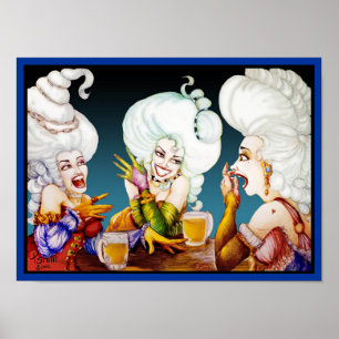 Póster Três mulheres com cabelo grande