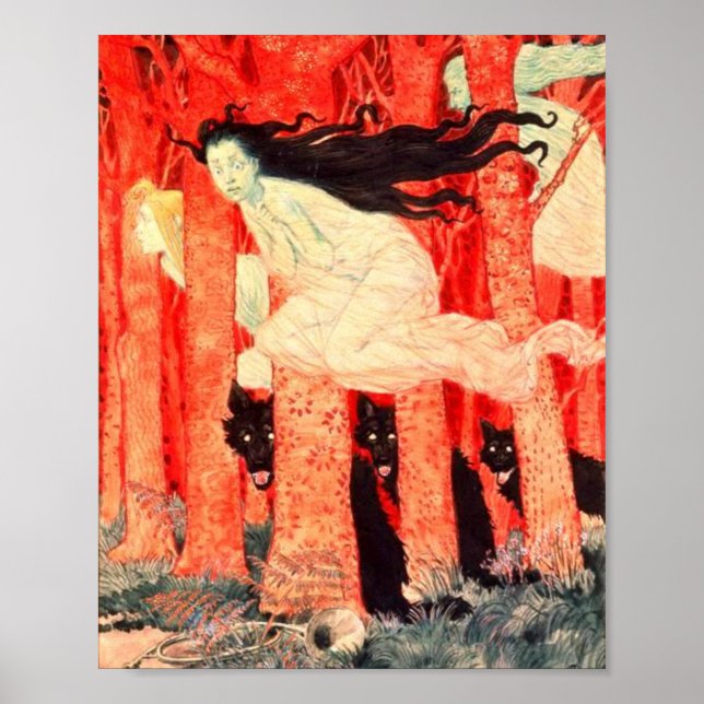 Poster Três Mulheres E Três Lobos Grasset Eugene (Frente)