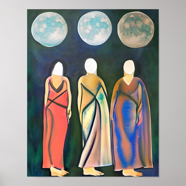 Poster Três Mulheres, Três Luas (Frente)