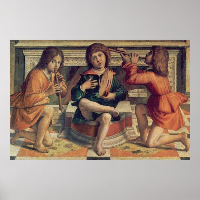 Póster Três músicos de anjo (Frente)