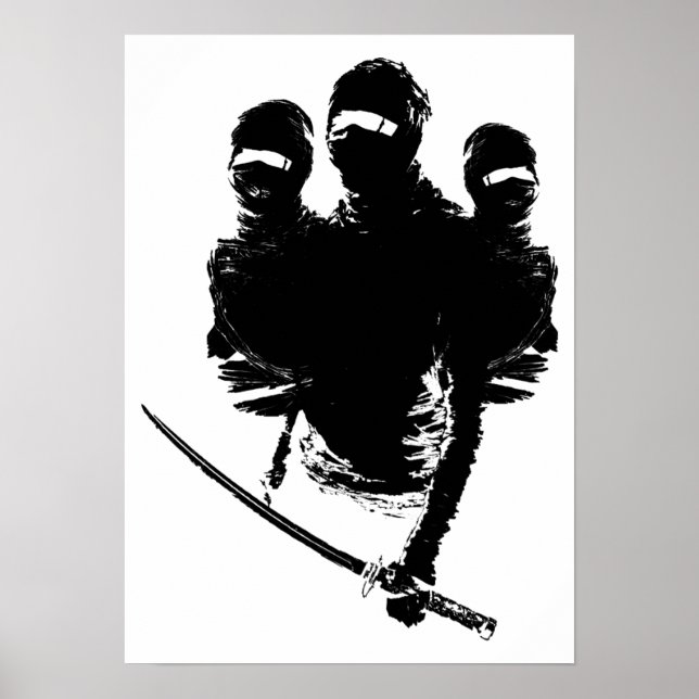 Póster tres ninjas. (Frente)