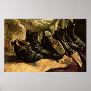 Póster Três Pares de Sapatos por Vincent van Gogh