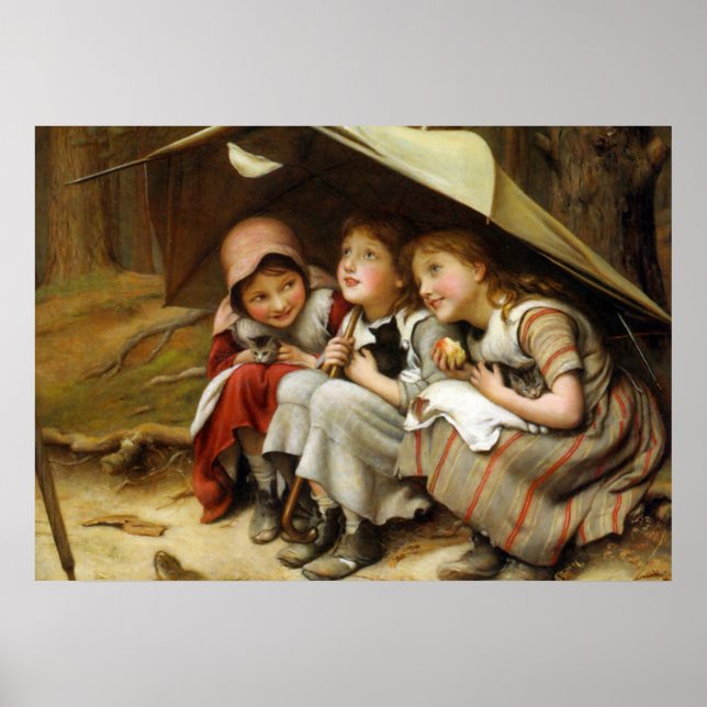 Póster "Três Pequenos Gatinhos" (Frente)