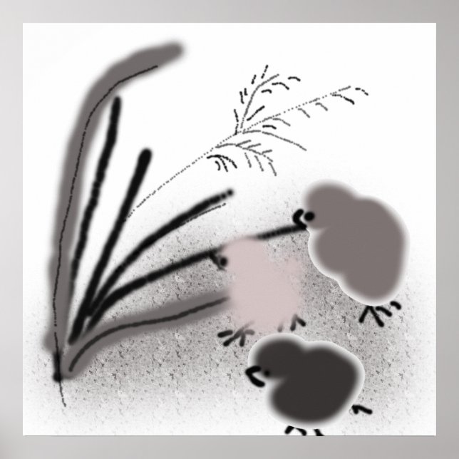 Póster Três pequenos pintinhos (Frente)