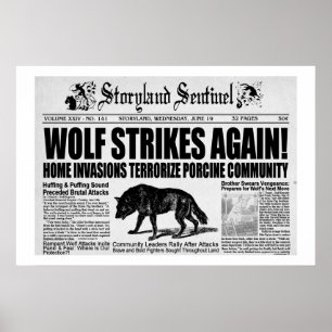 Poster Três Pequenos Porcos