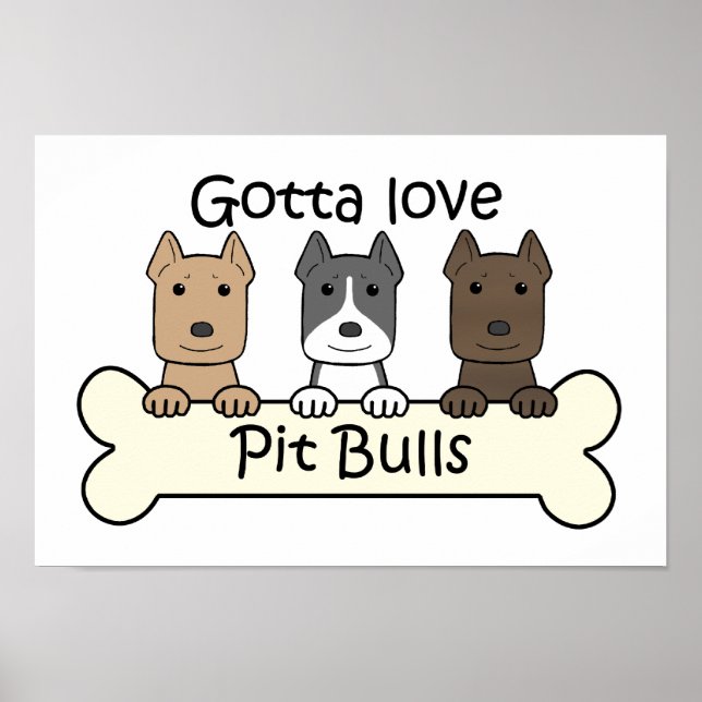 Póster Três Pitbulls (Frente)