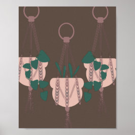 Poster Três Plantas Trepadeiras Penduradas Arte Verde Mar