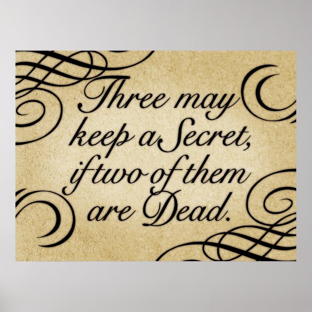 Poster Três Podem Manter Um Segredo (Frente)