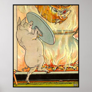 Póster Três porcos pequenos: Em caiu o lobo