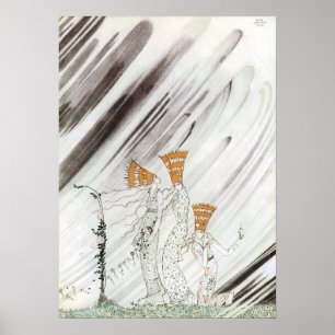 Póster Três princesas na Montanha Azul por Kay Nielsen