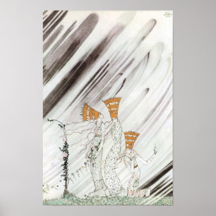 Póster Três Princesas na Montanha Azul por Kay Nielsen