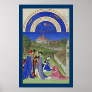 Póster Très Riches Heures - abril