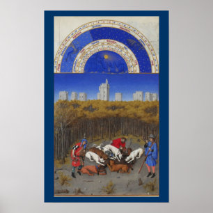 Poster Très Riches Heures - dezembro