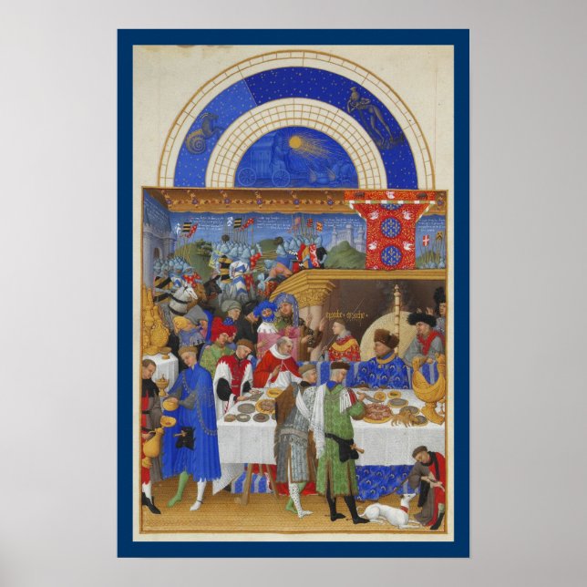 Póster Très Riches Heures - Janeiro (Frente)