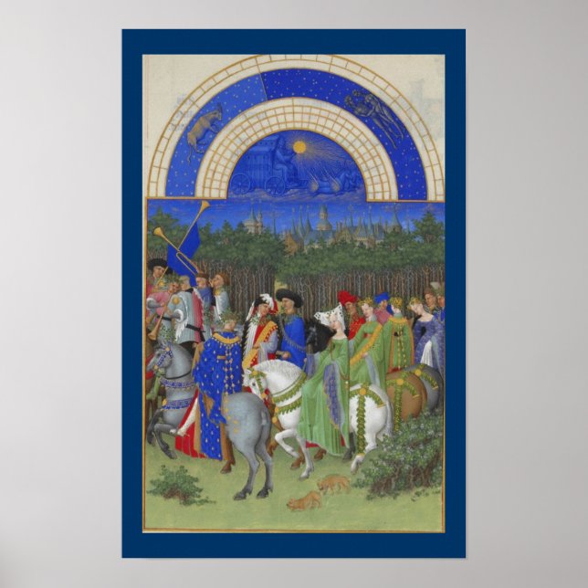 Poster Très Riches Heures - Maio (Frente)