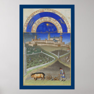 Póster Très Riches Heures - março