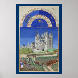 Poster Très Riches Heures - setembro