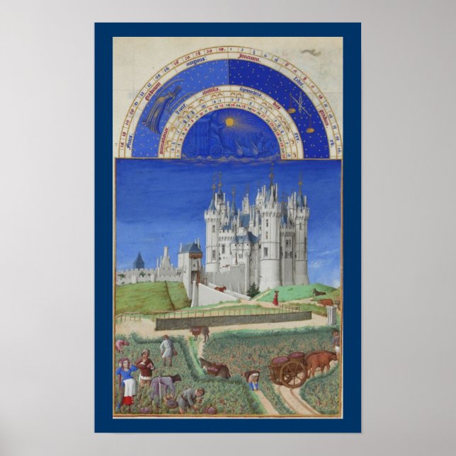 Poster Très Riches Heures - setembro (Frente)