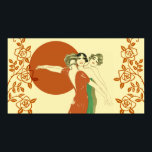 Poster TRÊS ROSAS, Art Deco Senhoras: SUNSHINE DE VERÃO<br><div class="desc">Três Rosas é uma bela composição de Arte Deco que incorpora o espírito dos Três Rosas. Três bonitas figuras de Art Deco se unem em uma bela e artística pose com um conjunto de três rosas de Art Deco que as acompanham de cada lado. A imagem é terminada com um...</div>