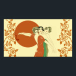 Poster TRÊS ROSAS, Art Deco Senhoras: SUNSHINE DE VERÃO<br><div class="desc">Três Rosas é uma bela composição de Arte Deco que incorpora o espírito dos Três Rosas. Três bonitas figuras de Art Deco se unem em uma bela e artística pose com um conjunto de três rosas de Art Deco que as acompanham de cada lado. A imagem é terminada com um...</div>