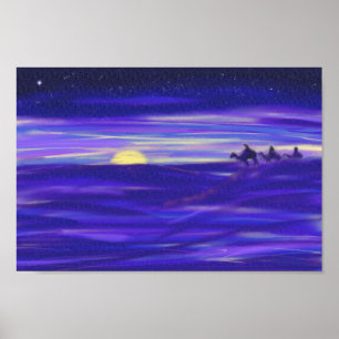 Poster Três Sábios Linda Púrpura d'água