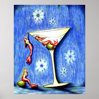 Póster Três Sereia Martini