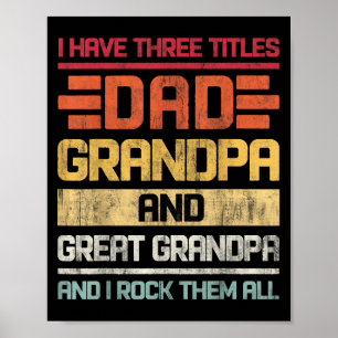 Poster Três Títulos Pai Avô & Excelente Avô E Eu