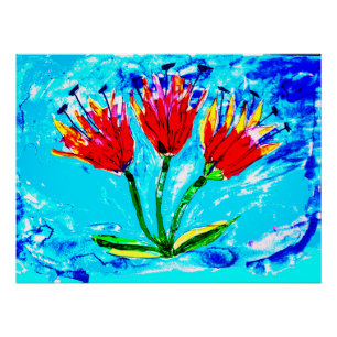 Póster Três tulipas